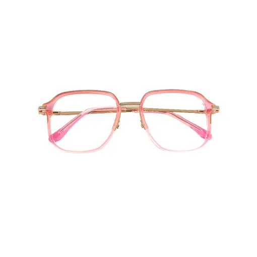 Pink Metal Women Eyeglasses at chashmah
