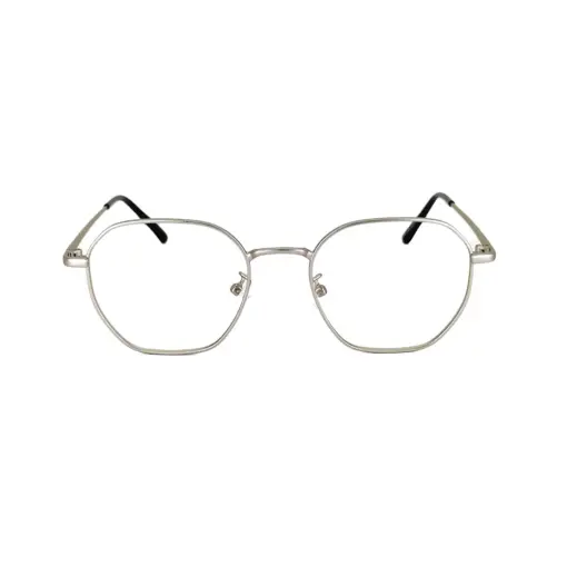 Silver Metal Modern Eyeglasses at chashma
