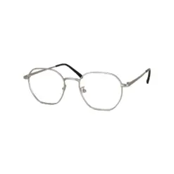Silver Metal Modern Eyeglasses at chashma