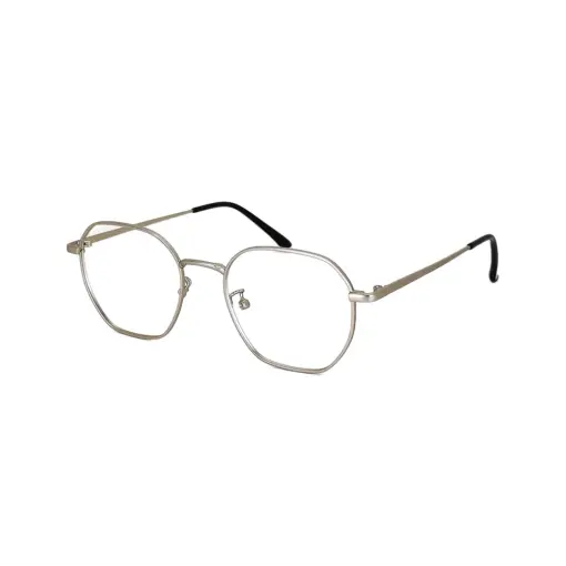 Silver Metal Modern Eyeglasses at chashma