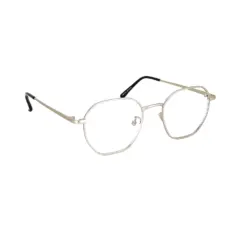 Silver Metal Modern Eyeglasses at chashma