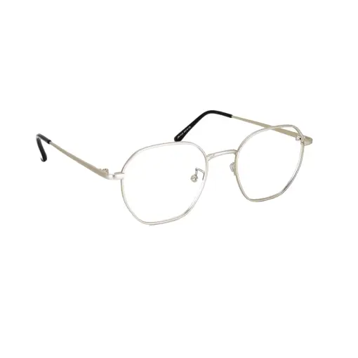 Silver Metal Modern Eyeglasses at chashma