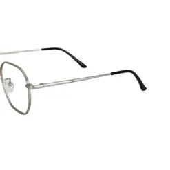 Silver Metal Modern Eyeglasses at chashma