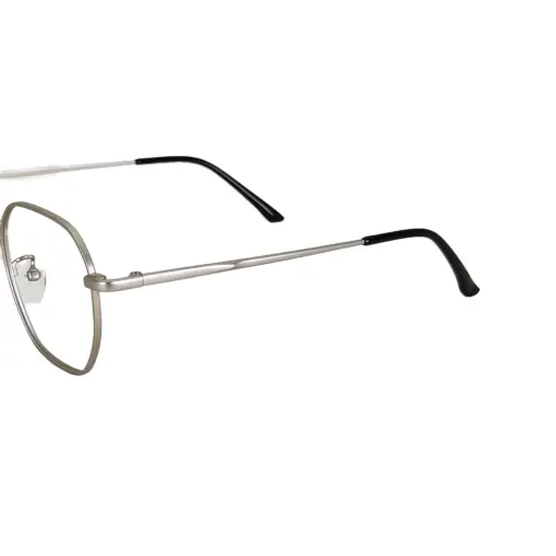 Silver Metal Modern Eyeglasses at chashma