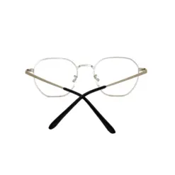 Silver Metal Modern Eyeglasses at chashma