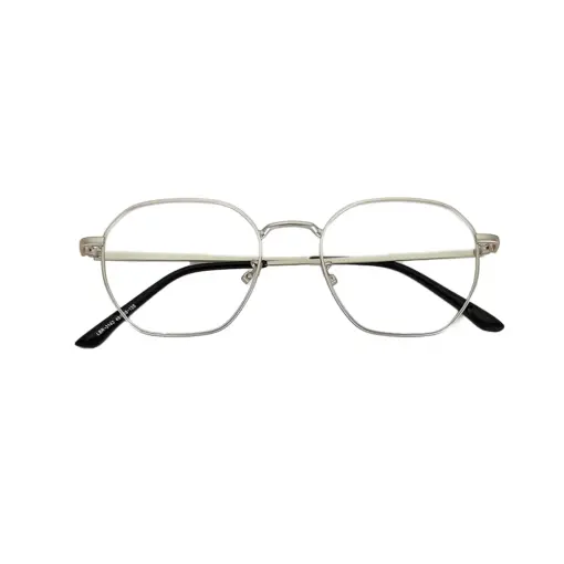 Silver Metal Modern Eyeglasses at chashma