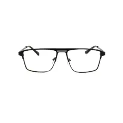 Black Small Metal Eyeglasses at chashmah