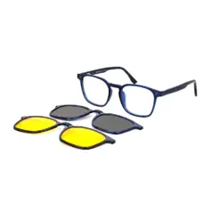 Blue Medium Clip-on Eyeglasses