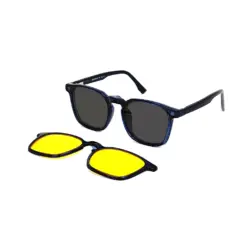 Blue Medium Clip-on Eyeglasses