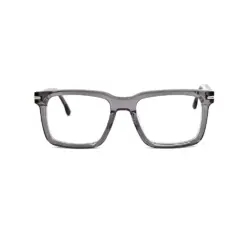 Glass Grey Bold Eyeglasses