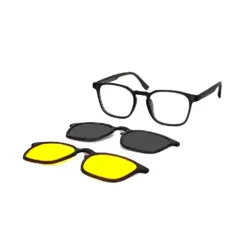 GreY Medium Clip-on Eyeglasses