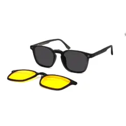 GreY Medium Clip-on Eyeglasses